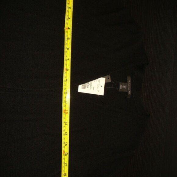 New with Tags Tahani Long Black Button Cuff Cardigan 50% Merino Wool size Large - Picture 9 of 14